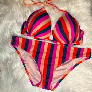 Shade & Shore Striped Bikini